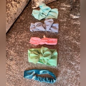 5 Assorted girls baby/ toddler headbands